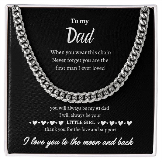 To my dad from daughter/Fathers day cuban chain